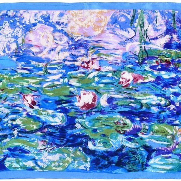 Women 100% Silk Scarves Van Gogh Painted Scarf - Picture 3 of 7